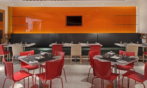 Tempered Orange Lacquered Glass 700x500